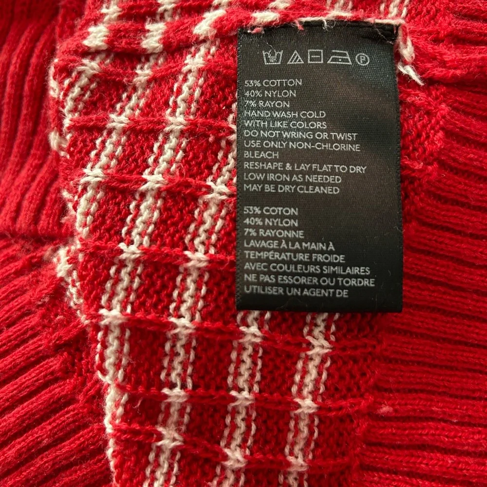 BDG Striped Red Beige Brown Oversized Lightweight Crewneck Sweater Size XS
